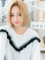 モッズヘア 越谷(mod's hair) ヘルシーブロンド前下がり切りっぱなしボブc5越谷10代20代30代