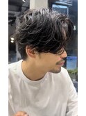 センターパート パーマ 表参道