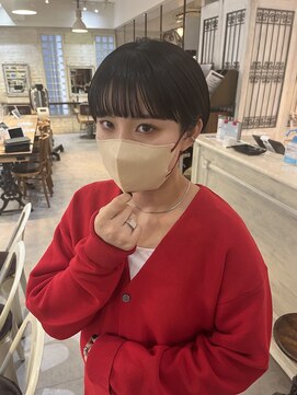 レム 長町店(L.E.M) 韓国風タイトショート×シースルーバング