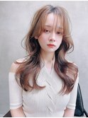 Liberte銀座 大人韓国風レイヤー×透明感ナチュラルベージュ