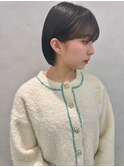 イメチェン/似合わせカット/フルバング／レッドブラウン/中野