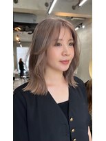 ソルトウォーター(SALT WATER) レイヤーカット/ブラウン/韓国ヘアー/ブリーチ/恵比寿