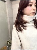 ミディアムレイヤー×ストレート×シャギー×内巻き30代40代