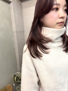 ファビ 渋谷(Fab) ミディアムレイヤー×ストレート×シャギー×内巻き30代40代