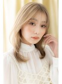 ホワイトブロンドフレンチカジュアル小顔ウルフZ川口20代30代