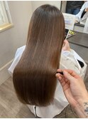 20代30代40代ストレートヘア×ショコラアッシュ