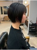 ショートボブ 黒髪 美髪 髪質改善トリートメント 艶髪 ショート