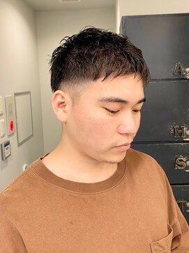 ヘアー アイス 御器所本店(HAIR ICI) メンズショートシャドウパーマスパイキーショート大人メンズヘア