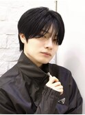 シースルーマッシュショート黒髪ラウンドマッシュウルフ渋谷