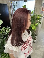 キャラハーフ 池袋東口店(KYARA HALF)&nbsp;ダメージレスブリーチなしWカラー/チェリーレッド/似合わせ診断