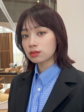 ガーデンヨコハマ(GARDEN YOKOHAMA) ワインレッド/ミディアム/ボブ/ロブ/縮毛矯正/夏