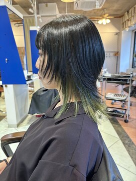 ハイマインド(HIGH MIND) 最近人気のグリーン系インナーカラー