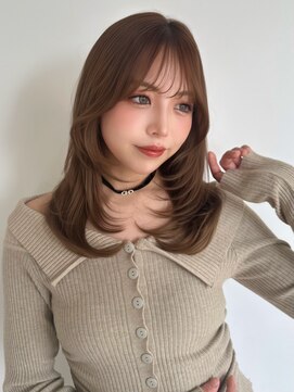 バイオレット 栄店(Violet) ぱっつん前髪/顔まわりレイヤー/顔まわりレイヤー/艶髪