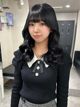 ベレーザ 渋谷神南(Beleza) 14688黒髪アッシュ韓国レイヤーワンホンヘアラウンドバング