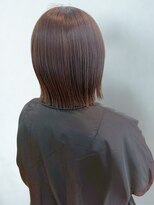ヘアーメイク グロー(hair make grow)&nbsp;切りっぱなしボブ ミニボブ チョコレートブラウン 髪質改善 20代