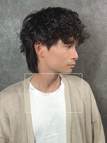 アウル 心斎橋(owl)&nbsp;シャドウパーマ×マッシュウルフ×マレットヘア×men's