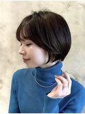 「岩田莉奈」40代50代に人気の似合わせ丸みショートボブ 新宿