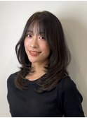 韓国ヘアーハッシュカットレイヤーカットハイライトカラー