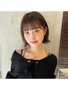 20代30代ボブ/ミディアムレイヤー／グレージュ/透明感/天神/大名