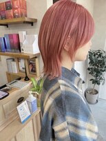 イルウィ(irwi)&nbsp;【門前仲町】トレンド　レイヤーボブ　ピンクカラー