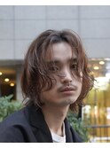 渋谷メンズミディアムウルフスパイラルパーマ