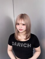 アルーシェ 新宿店(Alushe)&nbsp;ミルクティーベージュ×ミディアムレイヤー