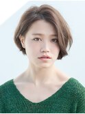 NORA【ERI】かき上げバング似合わせ小顔ナチュラルショートボブ