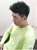 [m]かき上げヘアショートレイヤーソフトツーブロアップバング