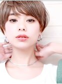 [OCEAN Hair&Life藤原純] 分け目なし丸みミニショート☆
