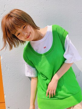 モーブ 代官山(mauve) 切りっぱなしボブ×テラコッタカラー