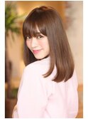 ストレートヘア似合わせカットアースカラーのくびれヘア