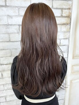 アイティーバイアルバム 藤沢店(IT by ALBUM) ブラウンロング_外ハネボブセクションカラー_ba397302