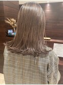 切りっぱなしロブ×くすみベージュ★中村大輔