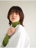 ミディアムヘア/ショコラベージュ/ボブルフ/新宿