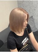 ミルクティーベージュ/ミディアムボブ【野上翔平】