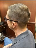 MEN'Sアッシュブラックスキンフェードカット　パーマ