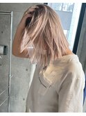 ミルクティーベージュダブルカラーケアブリーチインナーカラー