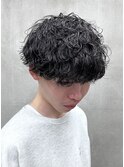 波巻きパーマ
