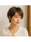 柔らかショートボブ 20代 30代 40代 50代 60代 髪質改善 学割