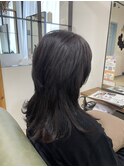 大人可愛いウルフミディアム◎大人の暗髪◎抜け感◎
