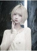 ホワイトカラー×ショートウルフ