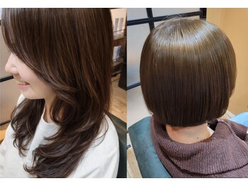 マホロバ(MAHOROBA)の写真/【今池/徒歩2分】大人女性の為の上質カラー。色味や質感にこだわるから透明感のある上品な仕上がりにします