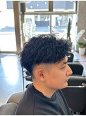 【フェード×ツイストスパイラル×アップバング】