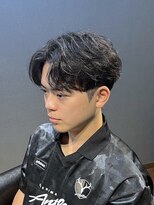 ビーダンディー(Bee dandy) ビジネスツーブロックショート フェザーパーマ センターパート