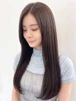 ルノヘアー(Lunohair)&nbsp;触れたくなる圧倒的ツヤ髪質改善ストレートロング/秋カラー