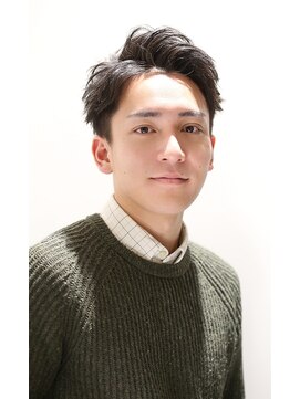 リップスヘアー 銀座(LIPPS hair) ツーブロック刈り上げラフ無造作オールバックイメチェンリバース