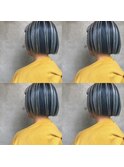bibito ハイライト シルバー&ネイビーボブ