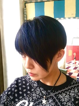 バルテイン(Hair Valtein) ダークラベンダーブルーグレイアシメショート