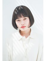 ベンジー 登戸店(benji)&nbsp;オン眉シンプルで可愛いラインボブ20代30代