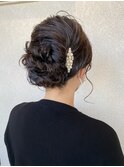 お呼ばれヘア、結婚式、2次会パーティーセット、着物ヘアセット